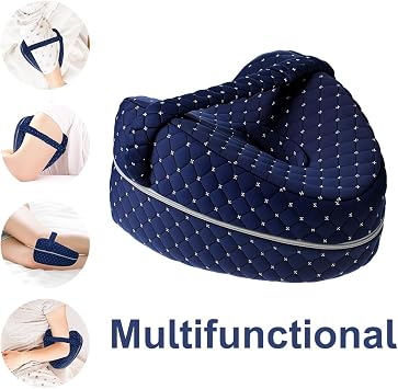 Shuul Leg Pillow Memory Foam Knee Pillow for Sleeping Alignment Pillows for Side Sleepers with Adjustable Strap