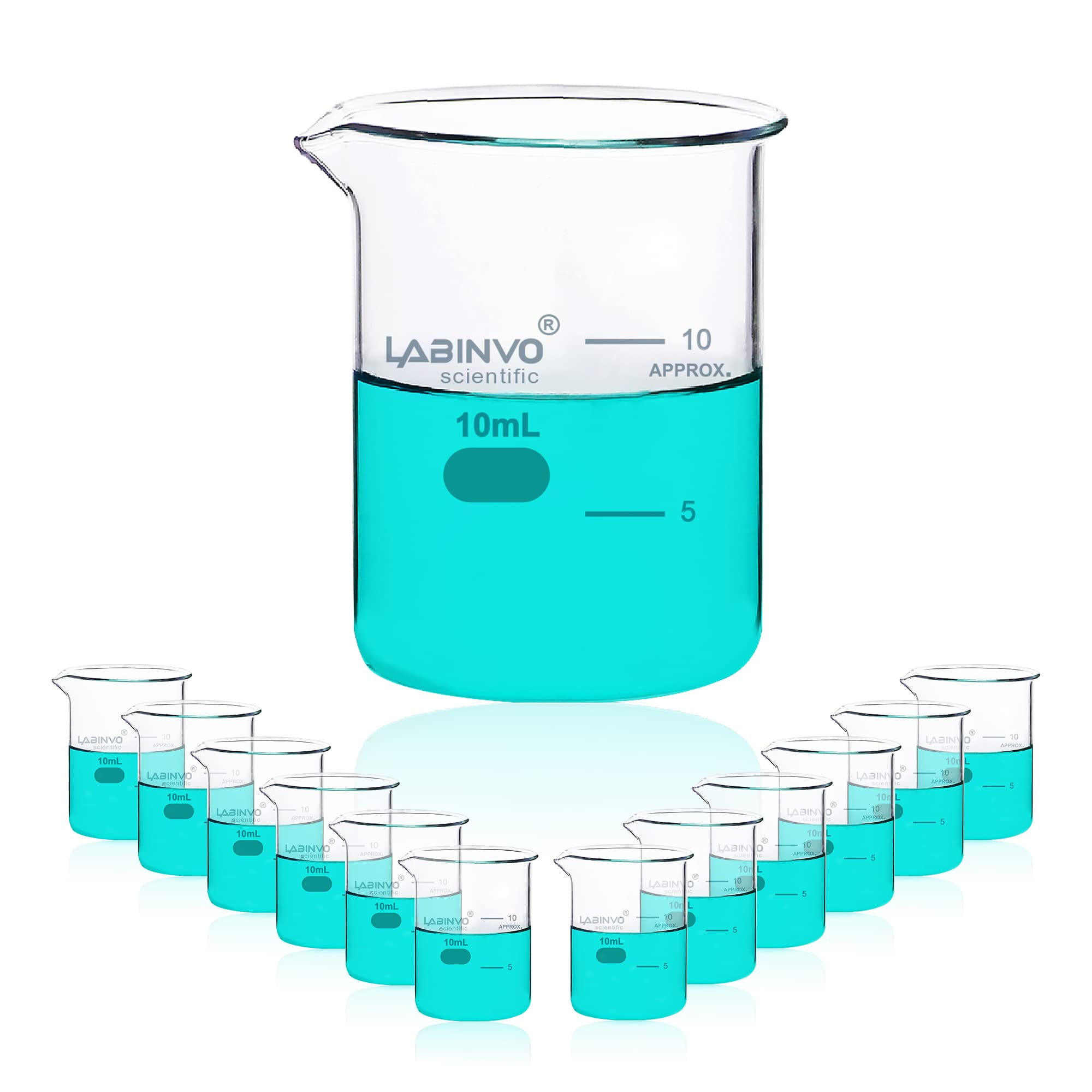 Low Form Graduated Glass Beaker, 6pcs of Vol.400ml, 3.3 Borosilicate Glass Beaker Set,IN-BKL400 — Amazon image 10
