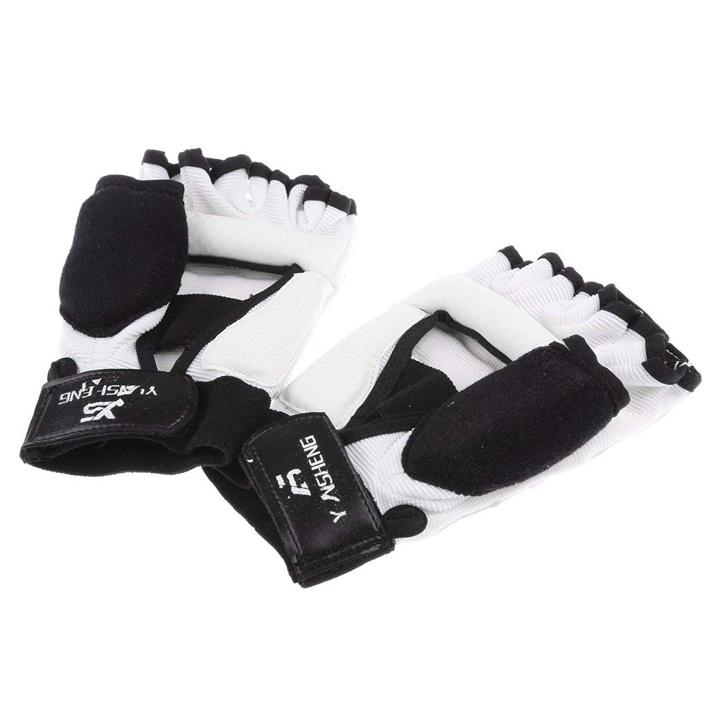 1 paire de demi-gants de protection pour les mains + 1 paire de protège-pieds pour le taekwondo, les arts martiaux, la protection des vêtements