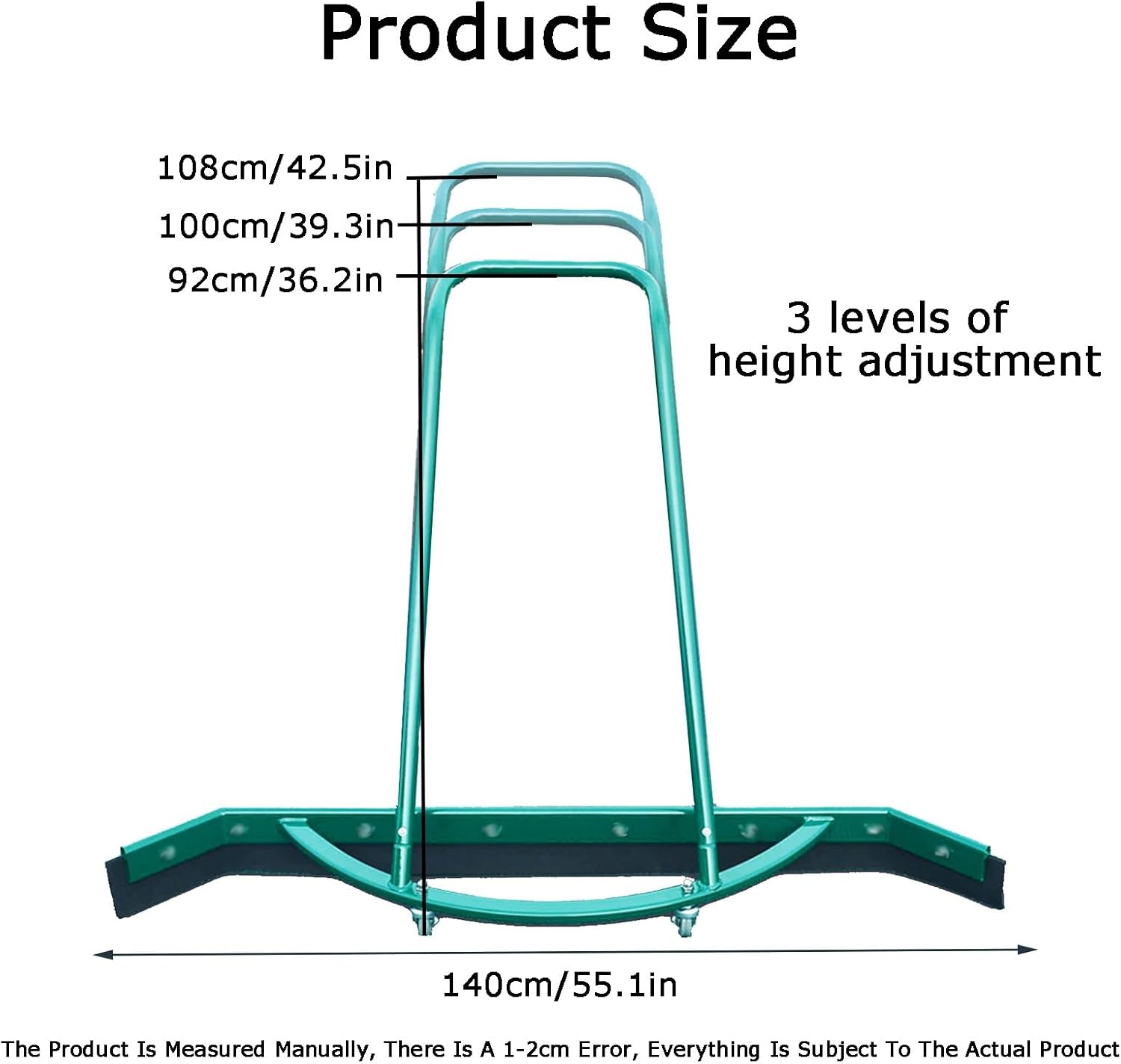 Tennis Court Squeegee, Water Pusher Adjustable Handle Height, Cleaning Accessory for Shopping Mall Sports Field Swimming Pool