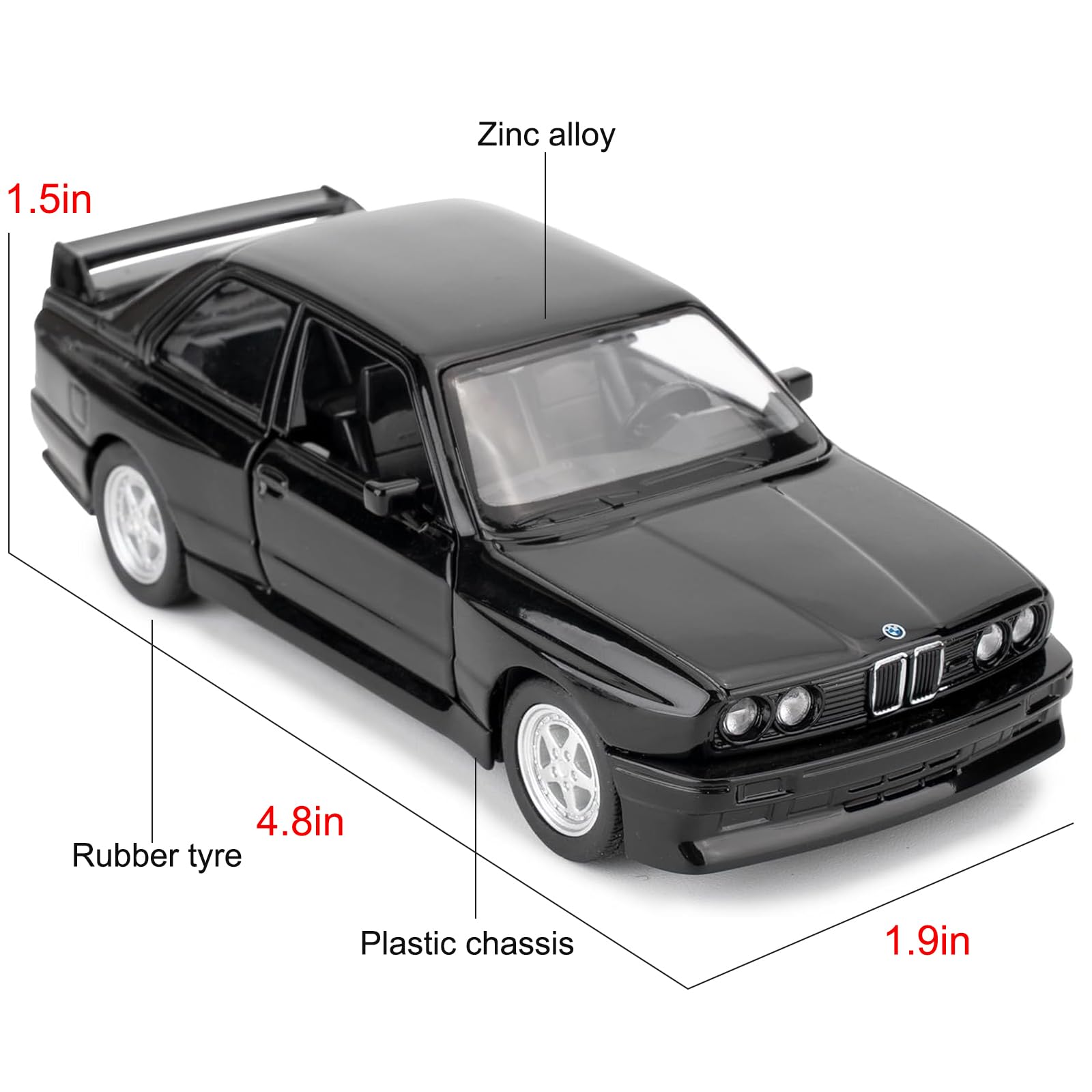 Amazon.com: RMZ City 1:36 BMW M3 1987 Toy Car, Diecast Pull Back