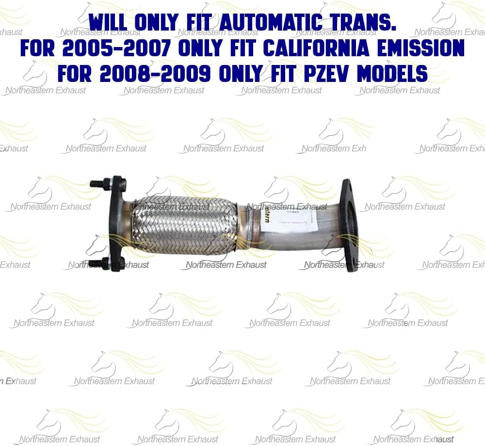 Exhaust Front Flex Pipe Compatible for 2005-2009 Ford Focus 2.0L | Stainless Steel | Northeastern Exhaust | Free Gaskets and Bolt Kit Included | Direct-Fit Replacement