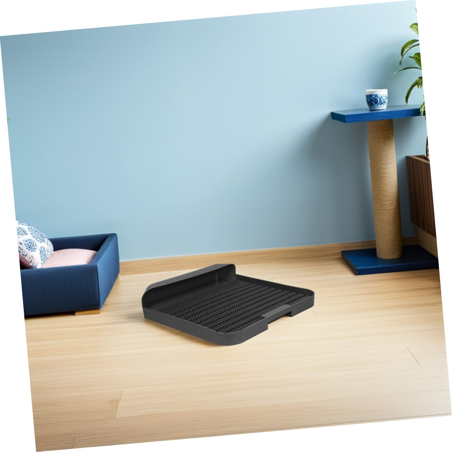 SUPVOX Alfombrilla para Caja Gato Doble Antideslizante y Ligera para Control de Suciedad y Protección del Suelo el