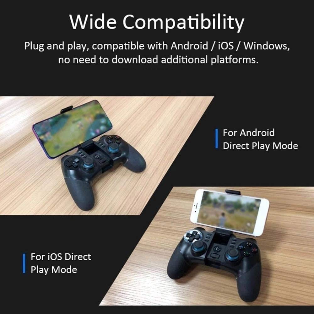 SMSOM Bezprzewodowy kontroler do gier, joystick gamepada, 2,4 G zdalna konsola do gier do Windows 7/8/10/XP/laptop, Android, TV Box, czarny