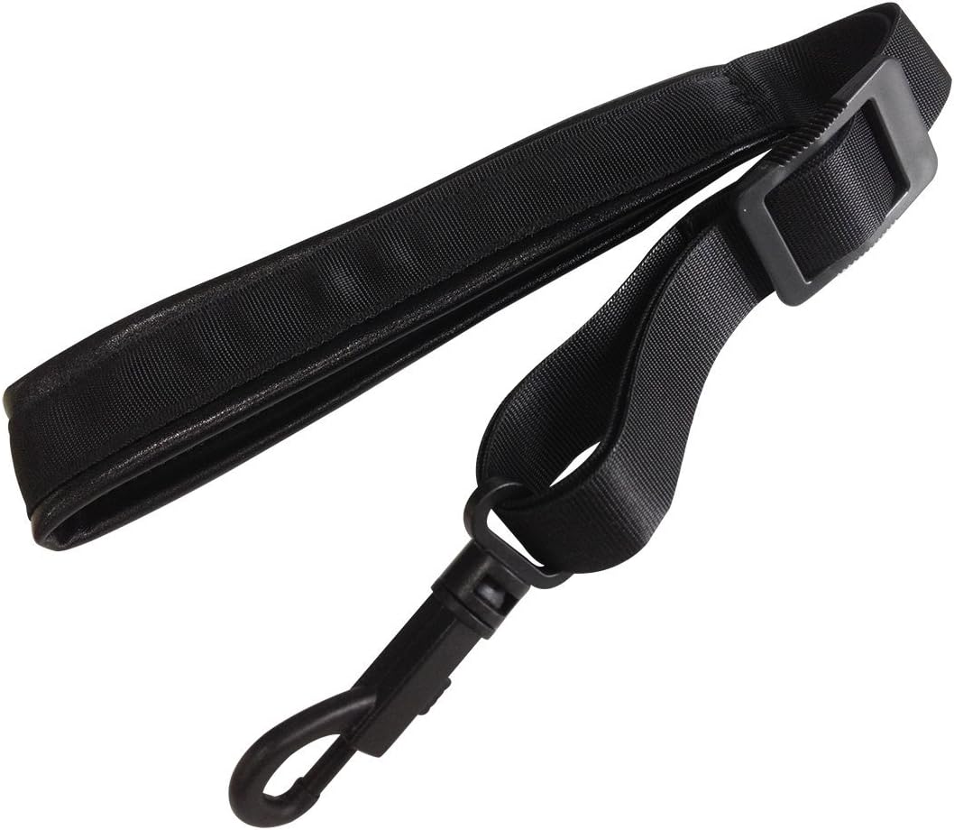 Attmu Regular Padded Saxophone Neck Strap with Swivel Snap, Black