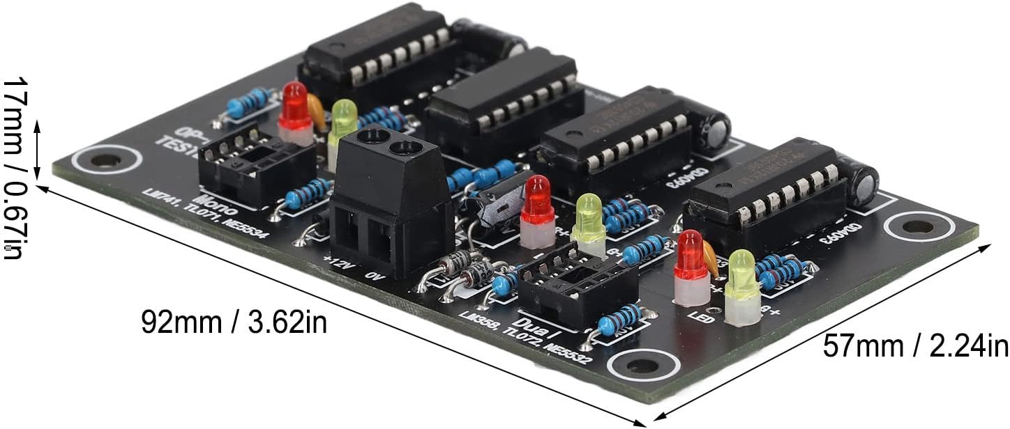 Operational Amplifier Op Tester Board Op Tester for Tl081 Tl071 Tl082 Tl072 Voltage Feedback, OP AMP Single OP AMP Screening Electronic Find Low Speed Chips