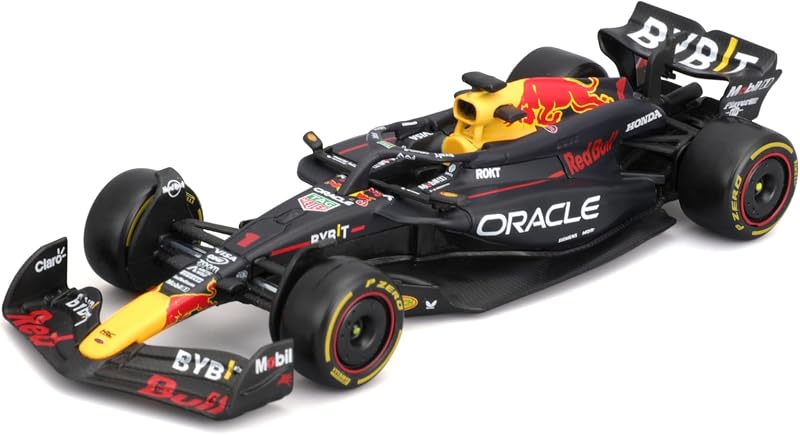 BBurago - Red Bull Racing RB20 Max Verstappen #1 2024 - Realistic Car Model in 1:43 Scale, Driven by Max Verstappen, Official Red Bull License, Recommended Age 3+ Years