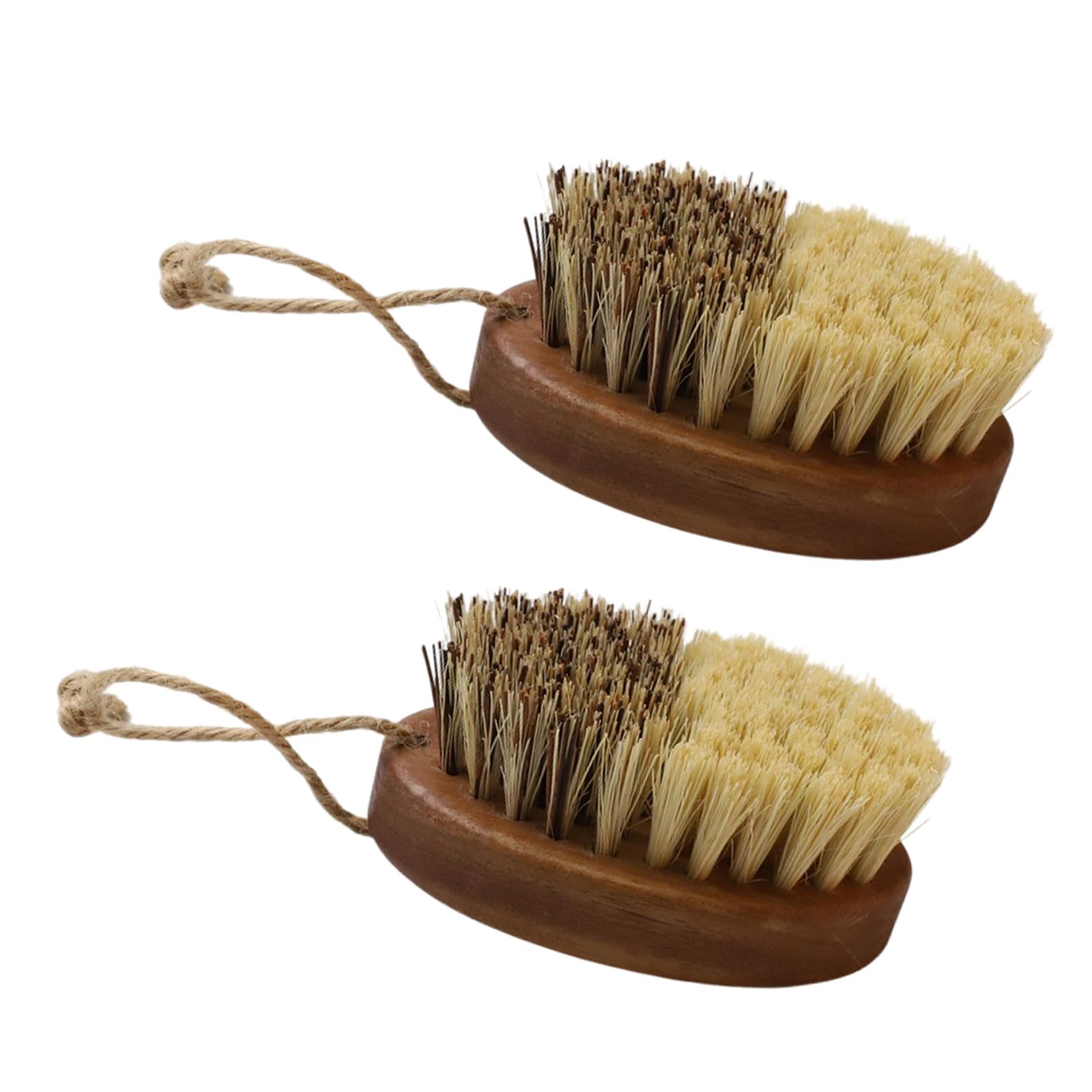 Natural Wood Vegetable Brush with Sisal Bristles for Kitchen Produce Cleaning Washing Cleaner for Cucumber Mushrooms Scrubbing Brush for Vegetables