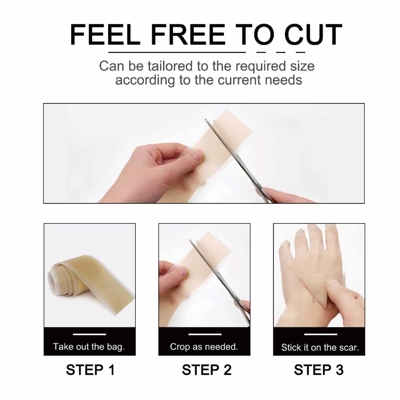 2pcs Silicone Scar Tape,Face Collagens Scar Tape,Silicone Care Patch Scars Tapes,Silicones Anti-Wrinkles Facial Sheets,Smooths Fine Lines,Extra-Large 59-Inch Roll,for All Skin Types