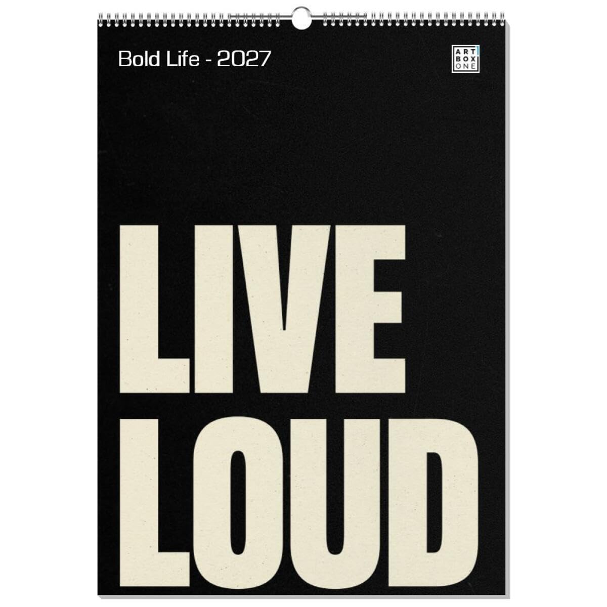 artboxONE Kalender 2027 Bold Life Wandkalender A2 2027 Typografie