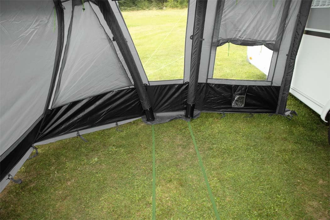 BERGER Garda Air Luftvorzelt | Wohnwagenvorzelt Teilvorzelt aufblasbar | Schnellaufbau Zelt Vorzelt für Wohnwagen Camping Wohnmobil Caravan | 3x3m, Anbauhöhe 240-255cm, 15 kg