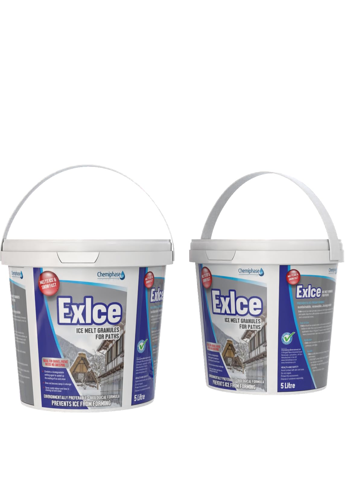Chemiphase EX-ICE Ice Thaw Granules/Ice Melt Granules - 2 x 5 Kg (Very Fast & Effective)