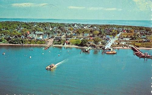 Peaks Island Maine Casco Bay Birdseye View Vintage Postcard K85136