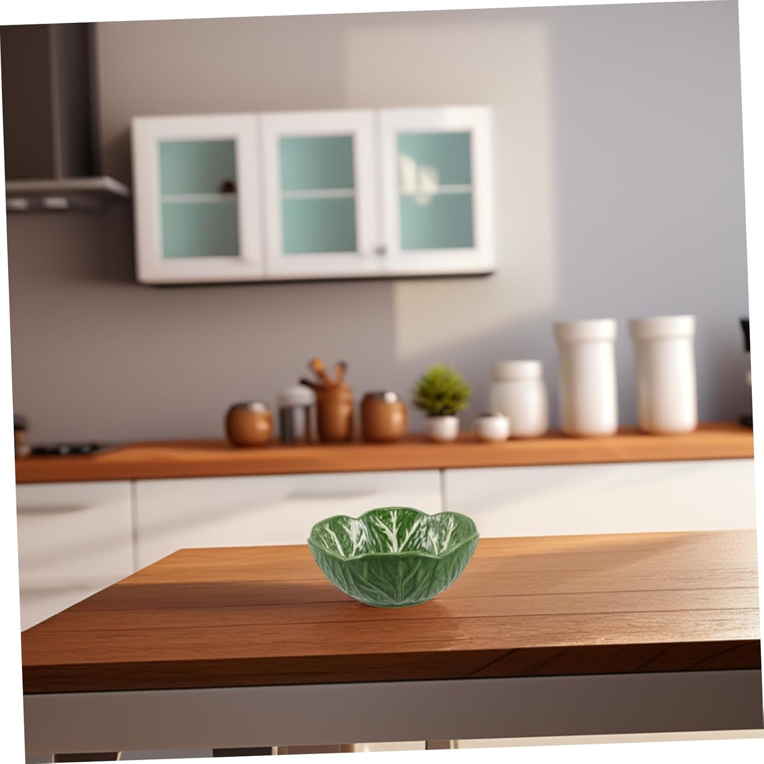 TIDTALEO Creative Cabbage-Shaped Ceramic Plate for Serving Fruits and Snacks Unique Dessert Dish Cute Porcelain Appetizer Tray for Tea Rooms and Hotels