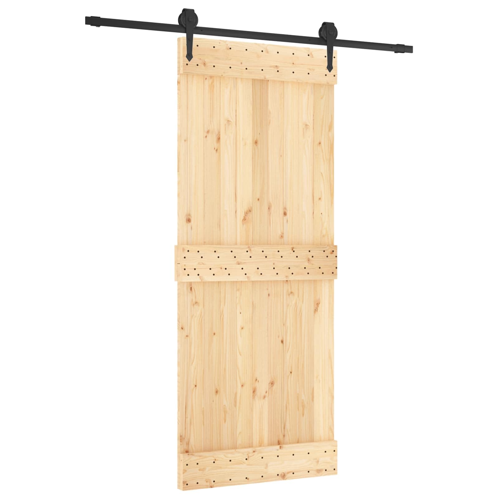 Porta scorrevole in legno di pino, 85 x 210 cm