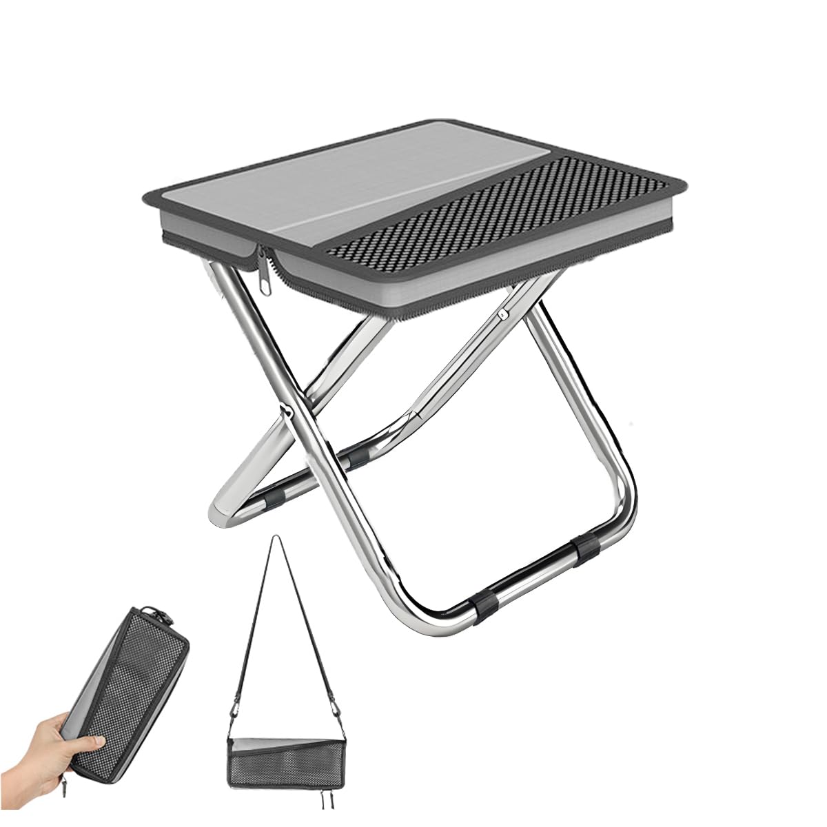 Portable Travel Camping Stool, Handbag Foldable Mini Chair for Outdoor