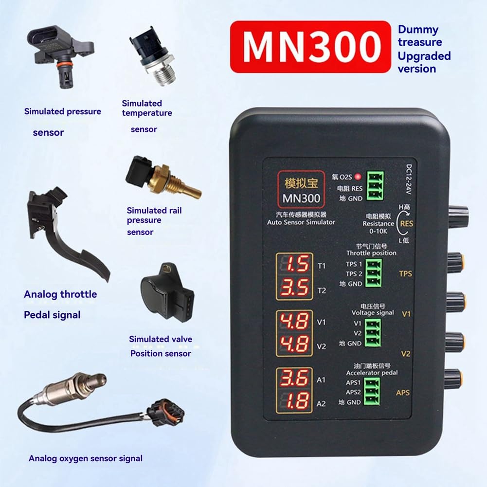 MN300 Simulador de Sensor Automático Probador de Señal Automotriz Generador de Señal de Sensor de Flujo de Presión de Aceite y Oxígeno para Riel de Automóvil
