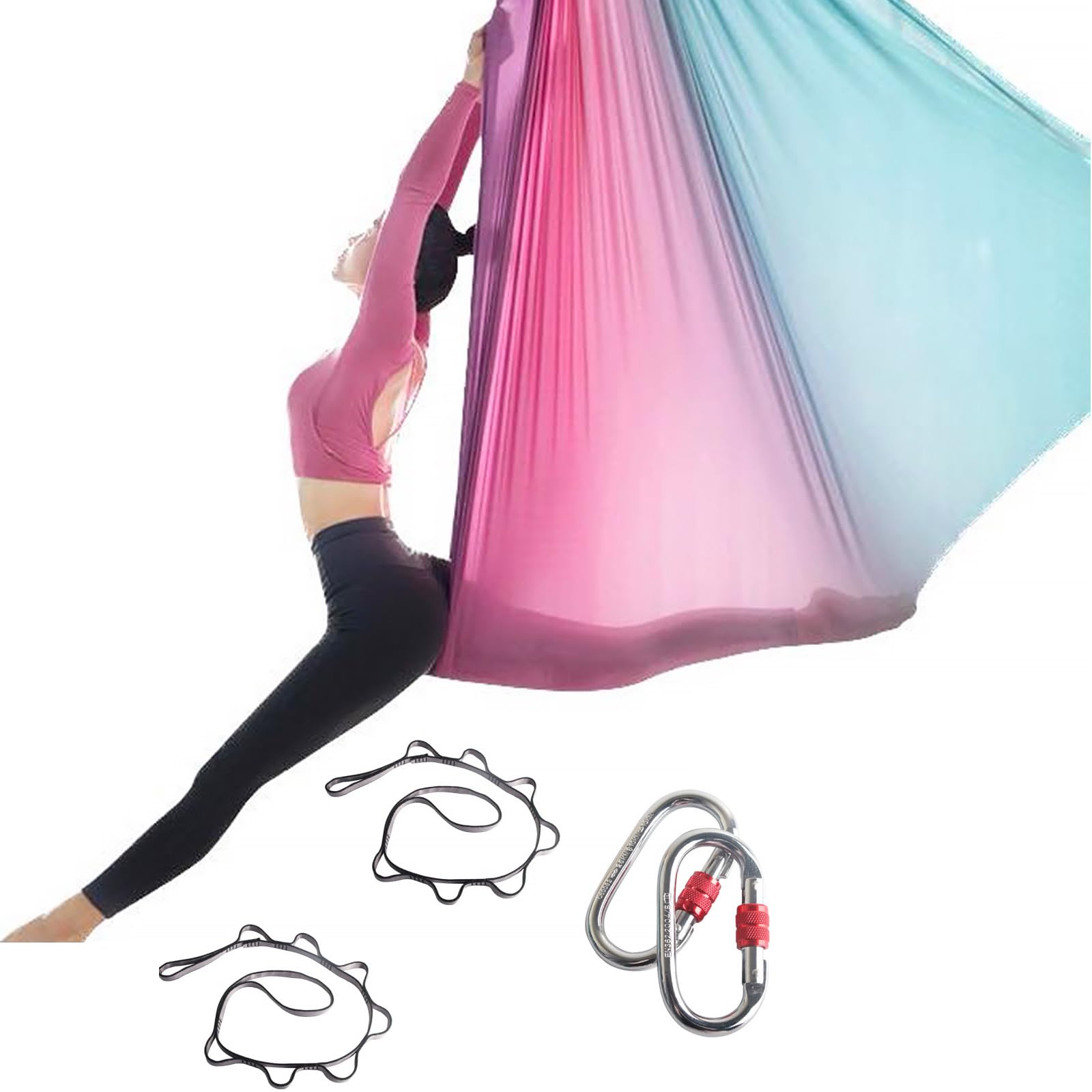 Toalla de yoga aérea, 5 m, solo para adultos (5 m) (B)