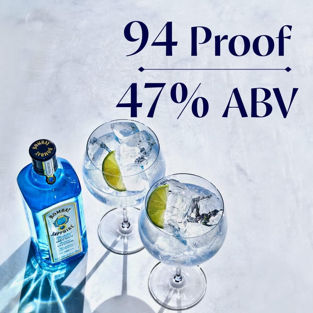 Bombay Sapphire Gin, 750 ml, 94 Proof