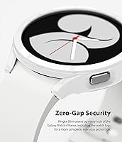 Vista 6 de Ringke Funda delgada [paquete de 2] compatible con Samsung Galaxy Watch 4 de 1.575 pulgadas (1.575 in), bisel Watch4 [solo marco] cubierta dura