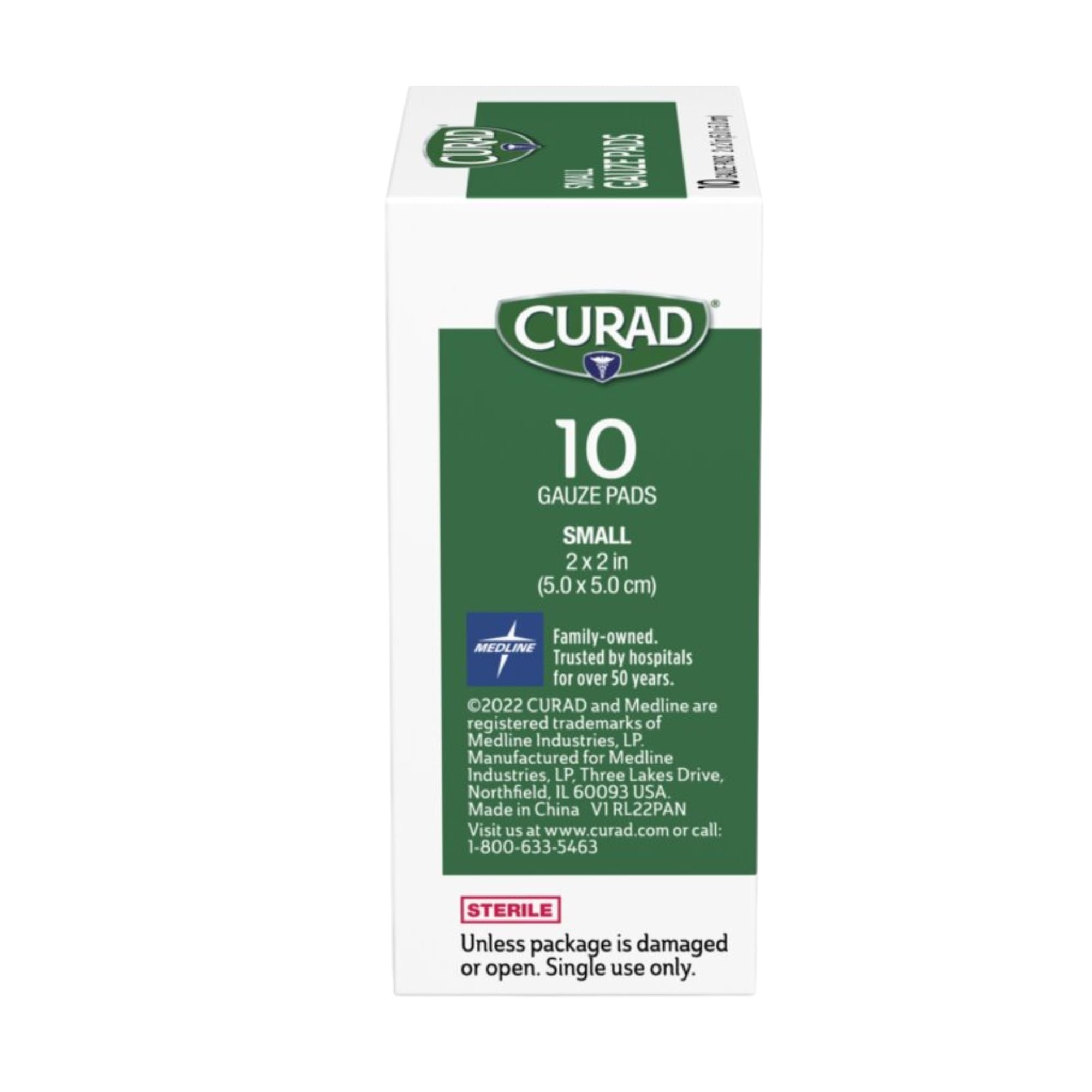 Curad Non-Woven Pro-Gauze, 2" x 2", 10 Count, Pack of 6 — Amazon image 4