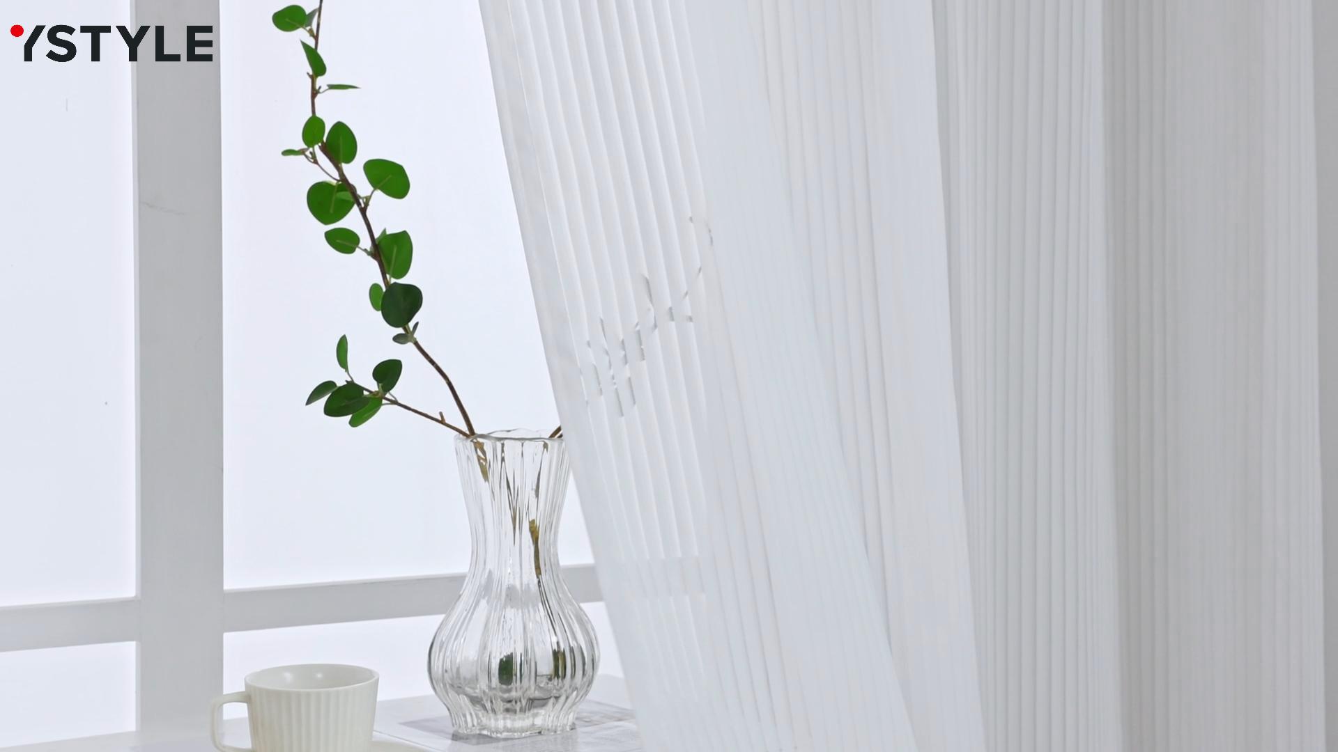 Tende Voile 2 Pezzi 140x260cm - Bianche, Semi-Trasparenti, Con Anelli, Per Soggiorno E Camera Da Letto - Foto 3