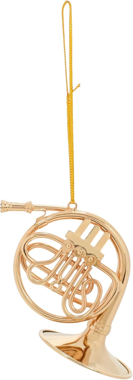 Broadway Gifts 3.3″ Gold Brass French Horn Ornament Decoration