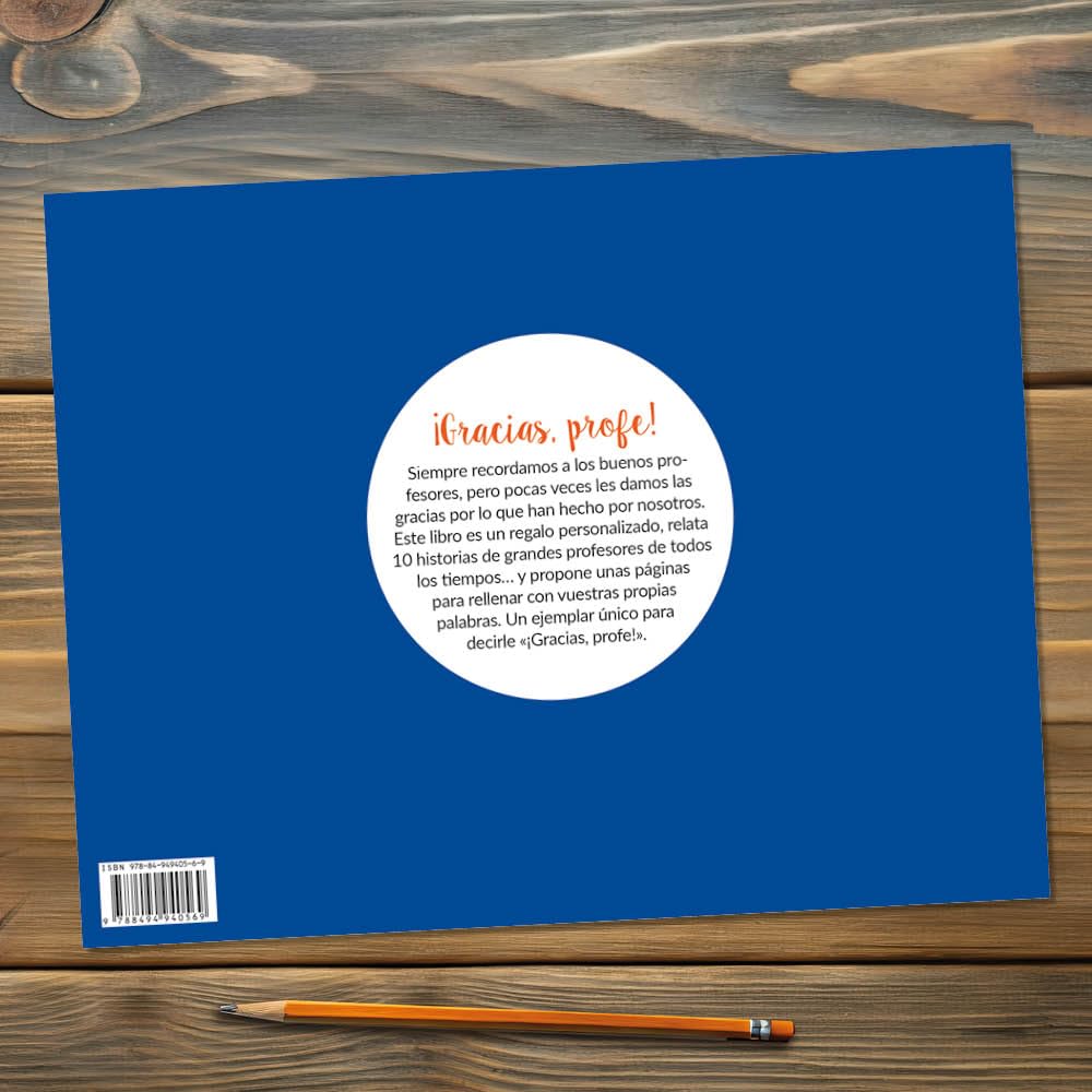 Calledelregalo Profesores y profesoras: Libro '¡Gracias, profe!’