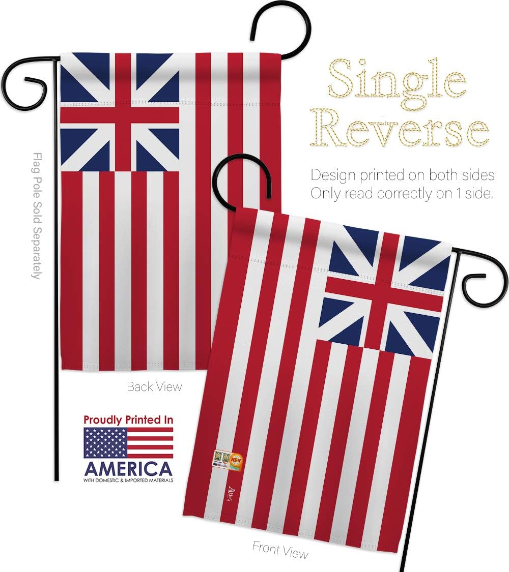 Grand Union Garden Flag Set with Stand Regional World Historic International Heritage Celebration Cultural Country Particular Area Small Gift Yard House Banner Made In USA 13 X 18.5