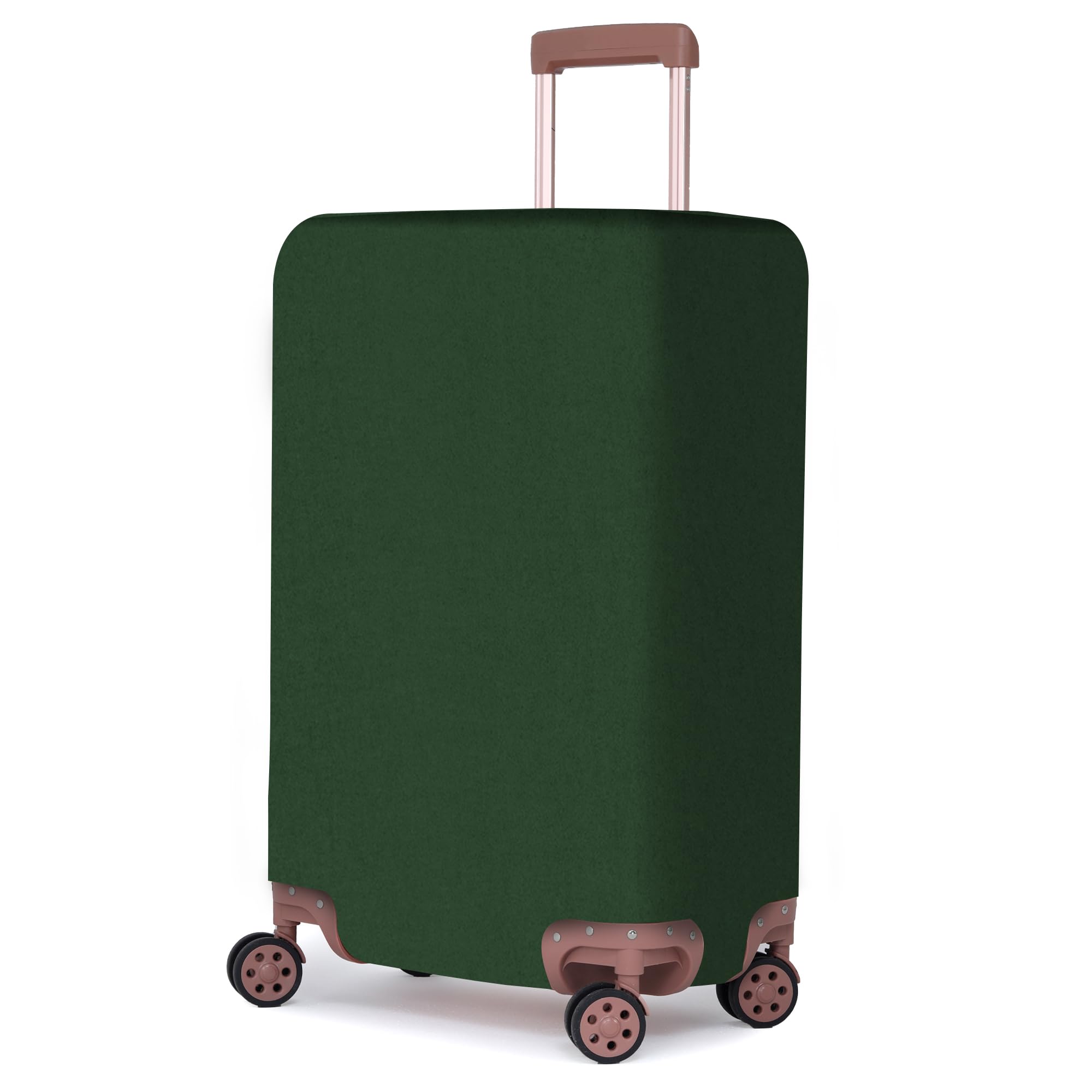 ACEPACK Polyester Fabric Stretchable & Washable Protective Luggage Cover Universal Medium Check in Fit Size 65 cms - 70 cms & 24" for Hard/Soft Luggage Suitcase (Solid Green)