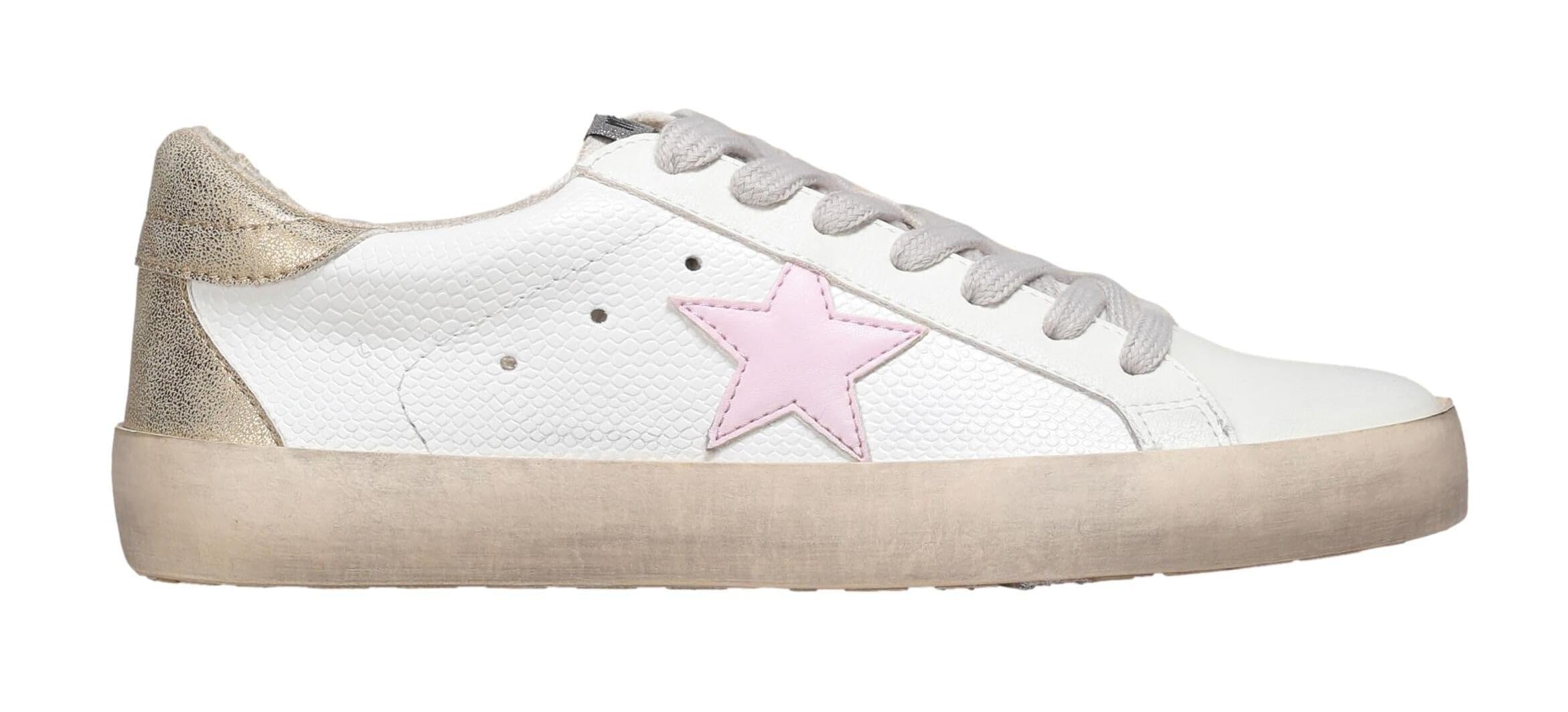 Mi.iM Sofia Women’s Low Top Star Sneakers - Fashion Lace-Up Shoes with Cushioned Insole and Rubber Sole