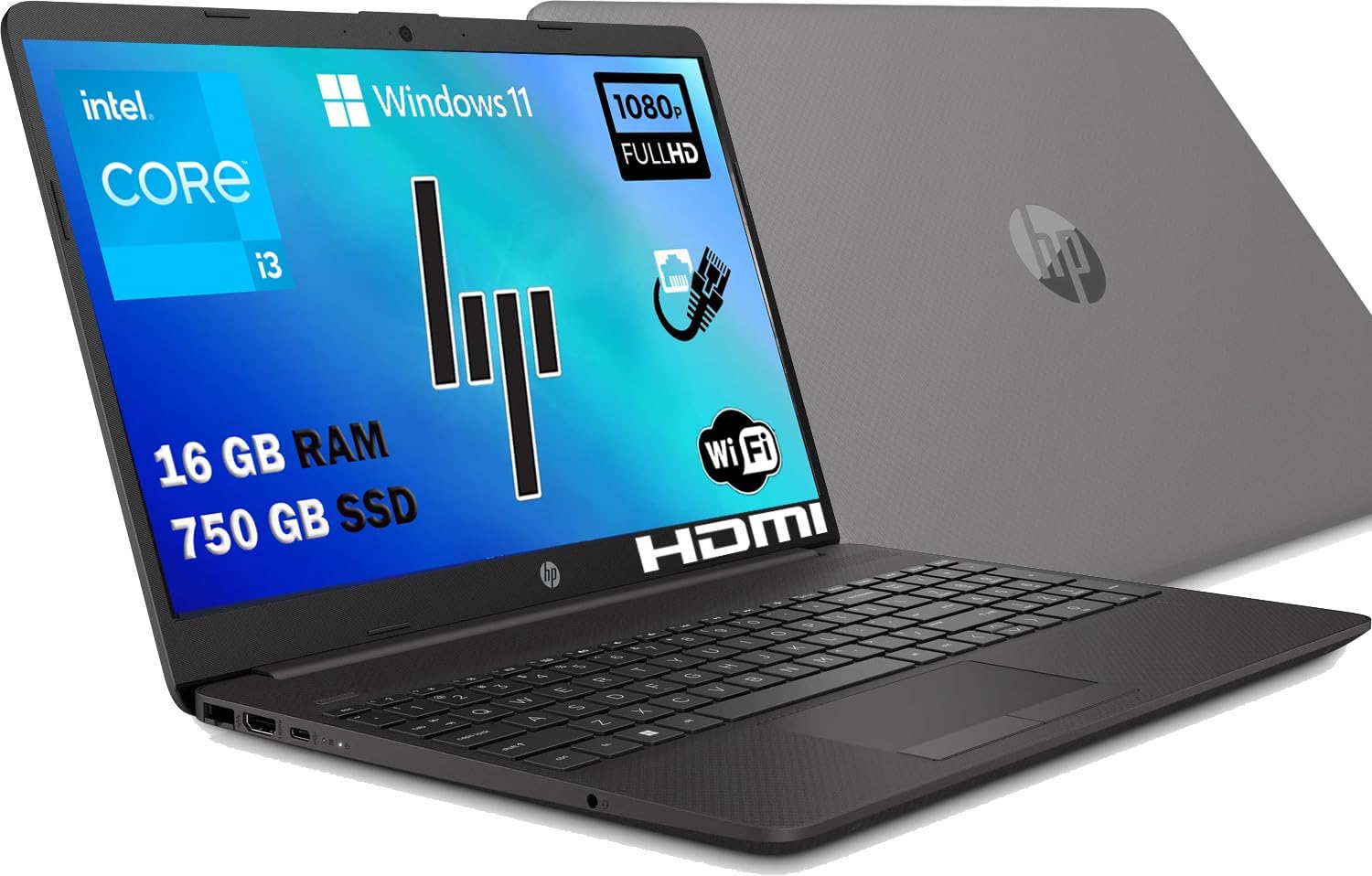HP 255 G8 | Pc portatile notebook | Intel core i3 11th | Ram 16 GB ddr4 | SSHD 756 GB | Silver | Display 15.6 | FHD | BT | WiFi | Windows 11 Pro | Office Pro | Computer portatile Pronto alluso HP 255 G8 | Pc portatile notebook | Intel core i3 11th | Ram 16 GB ddr4 | SSHD 756 GB | Silver | Display 15.6 | FHD | BT | WiFi | Windows 11 Pro | Office Pro | Computer portatile Pronto alluso