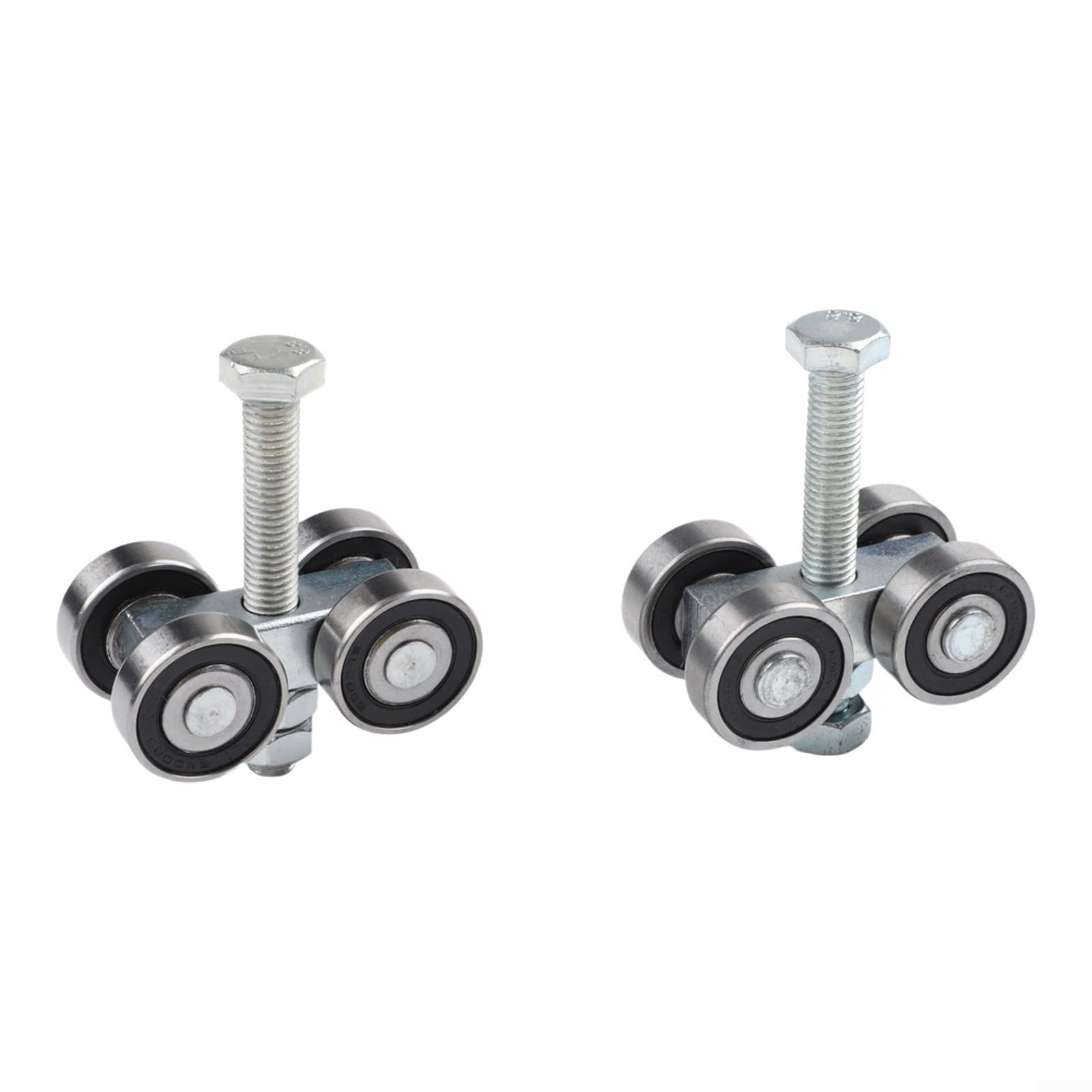 Lot de 2 chariots robustes à 4 roues pour canal de jambe de force de 1-5/8", roues de levage en acier au carbone laminées à chaud avec boulons et écrous M10, capacité de 400 kg