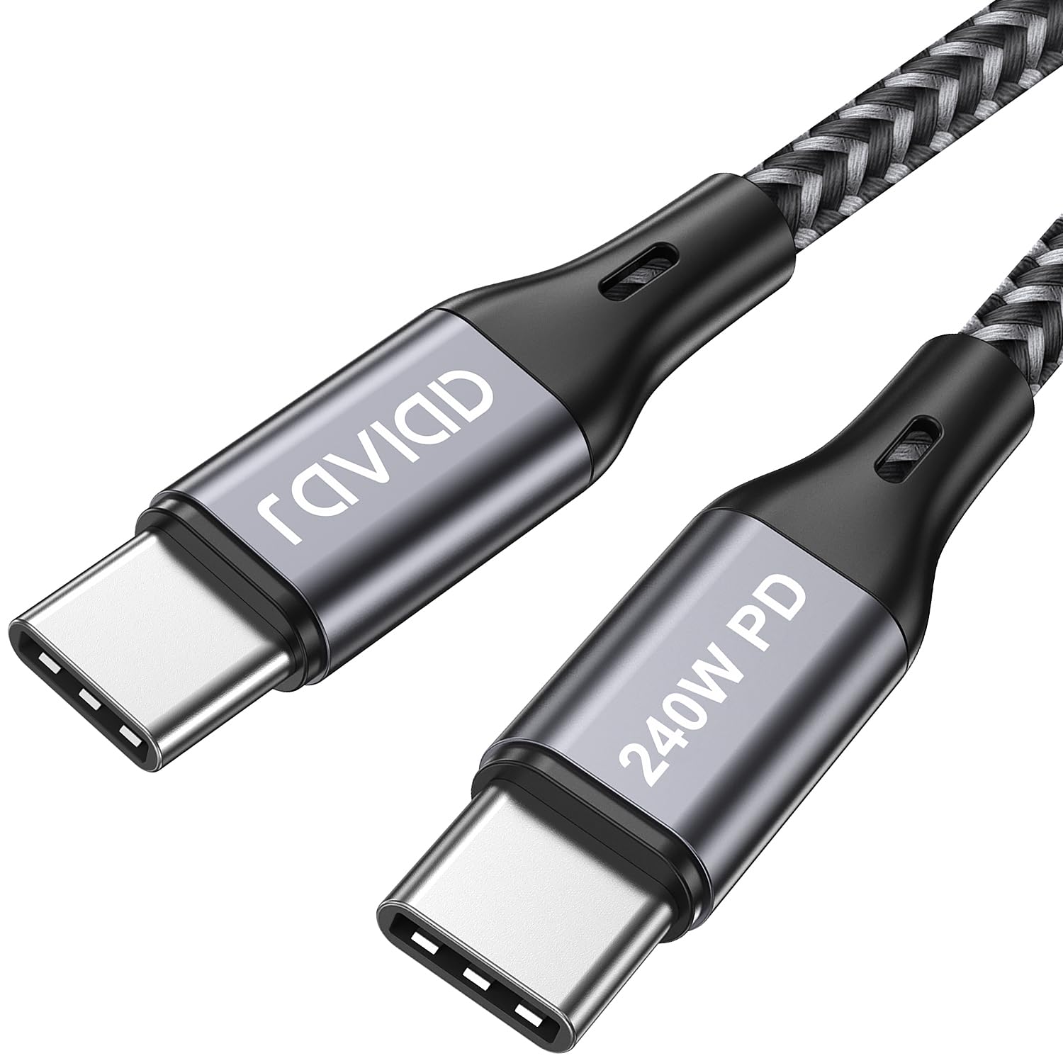 RAVIAD Cavo USB Type-C Ricarica Rapida 1M, 240W Cavo USB C USB C PD3.1 | QC4.0 Cavo Type C to Type C per iPhone 17 16 15 Pro Max, Samsung S25 S24 S23, MacBook Pro/Air, Pad Pro/Air