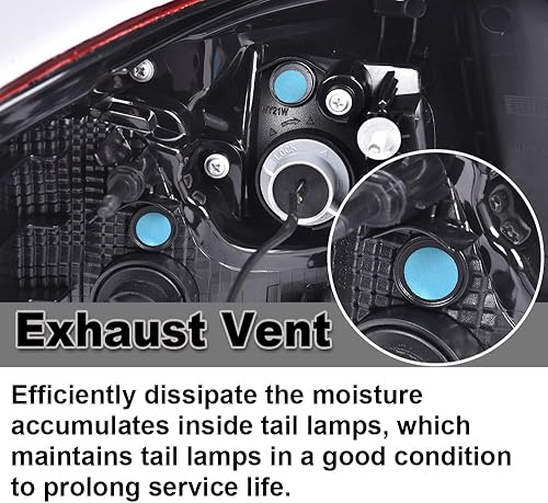 Miniatura 4 de G-PLUS Lámpara de luz trasera de freno trasero compatible con Chevy Cruze LS LT LTZ Premier 4 puertas Sedan 2016-2019 con bombillas y arnés de
