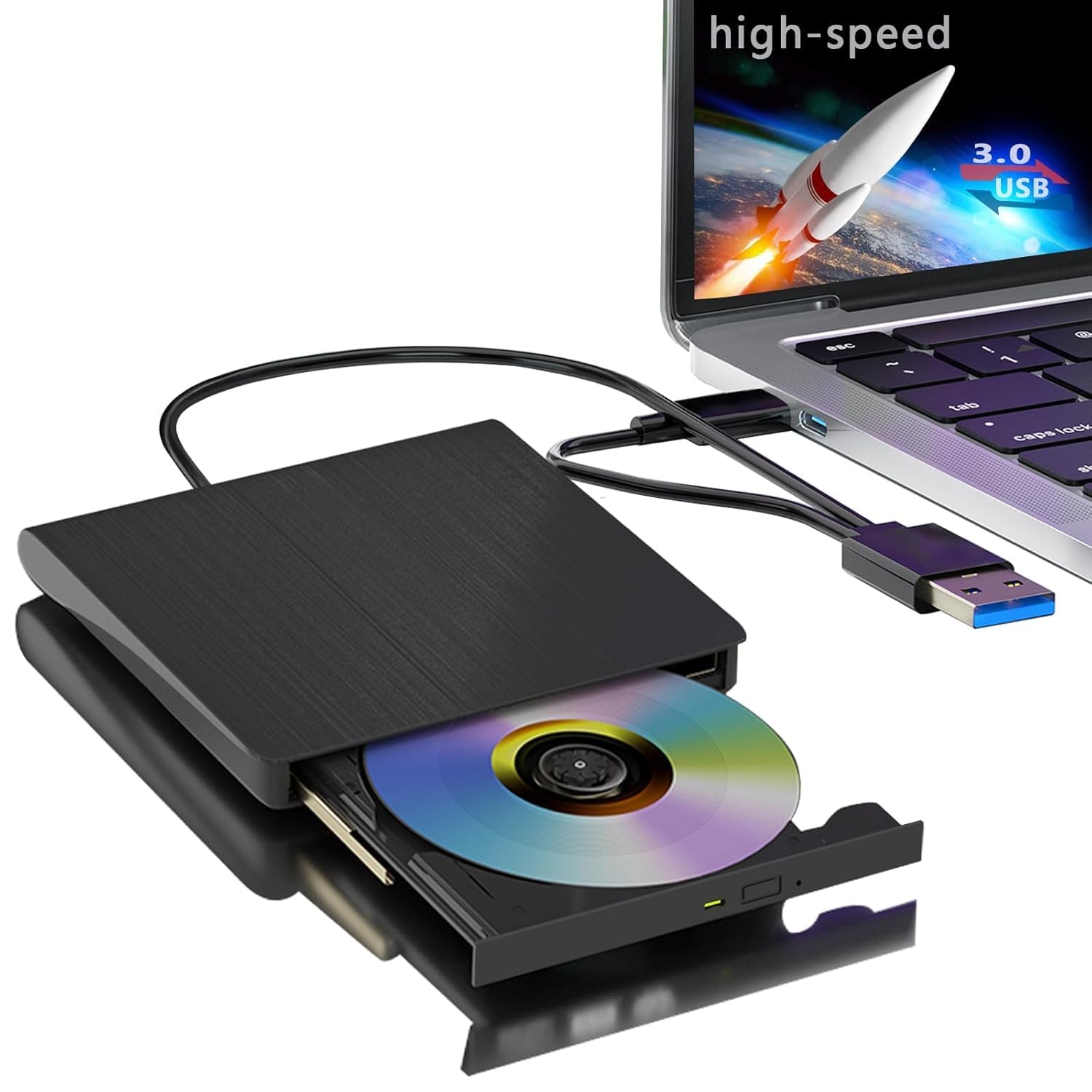 WeFly External DVD Drive USB 3.0 Type USB C CD/DVD +/-RW Disk Drive External CD Drive DVD Player for Laptop CD/DVD ROM Burner Reader Laptop Desktop PC Windows Linux (B0DD4CXD16) Amazon Price History, Amazon Price Tracker