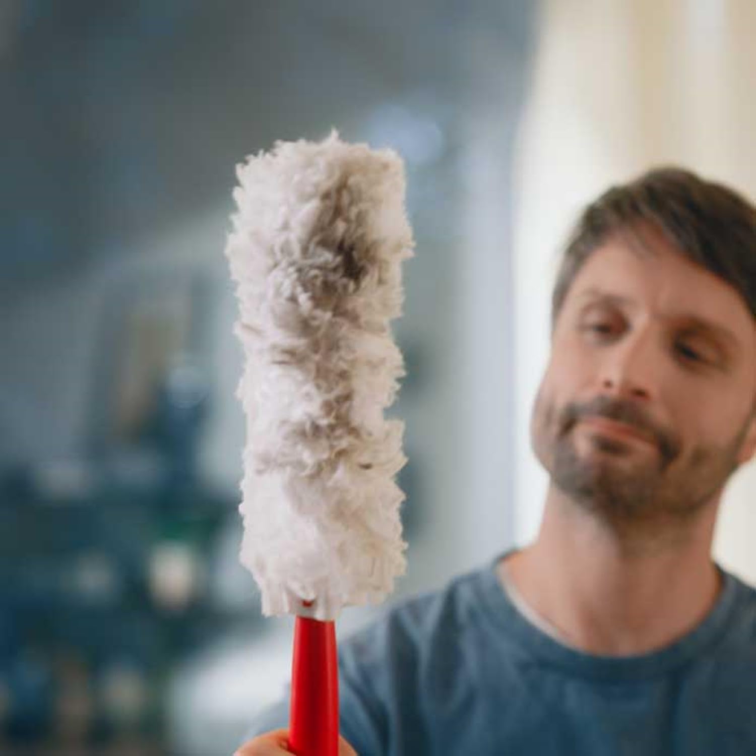 Vileda Flex & Catch wkłady – zestaw 10 wkładów do pędzla, konstrukcja z włókna 360°, technologia blokady kurzu, materiał z recyklingu, biały