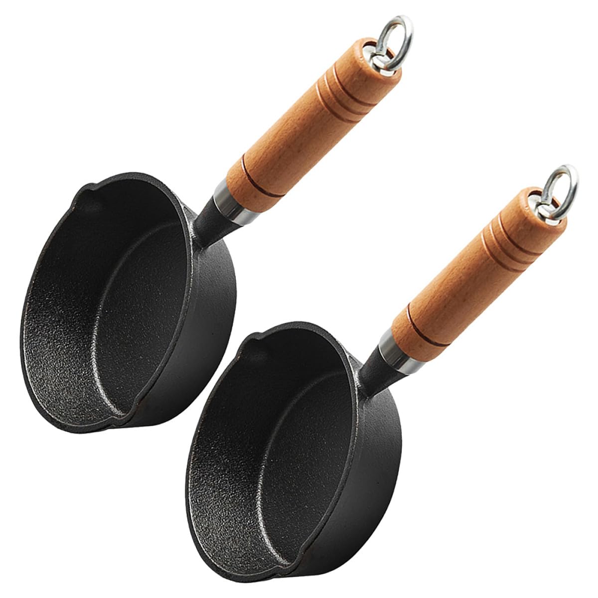 Fonte de Beurre Réussie avec cette Casserole en Fonte Noire et Manche Bois Anti-Brûlure