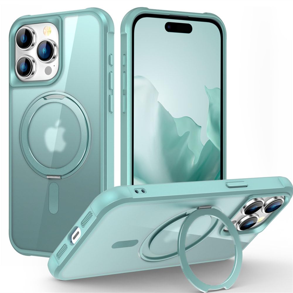 iPhone 14 Pro用ケース ワイヤレス充電 キックスタンド　グリーン iPhone 14 Pro用ケース ワイヤレス充電 キックスタンド グリーン