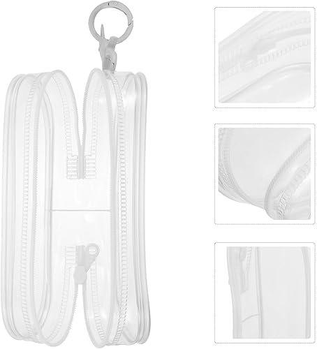 Miniatura 5 de Abaodam Bolsa de exhibición de figuras transparentes, bolsa de almacenamiento portátil para muñecas pequeñas con llavero, cajas ciegas colgantes,