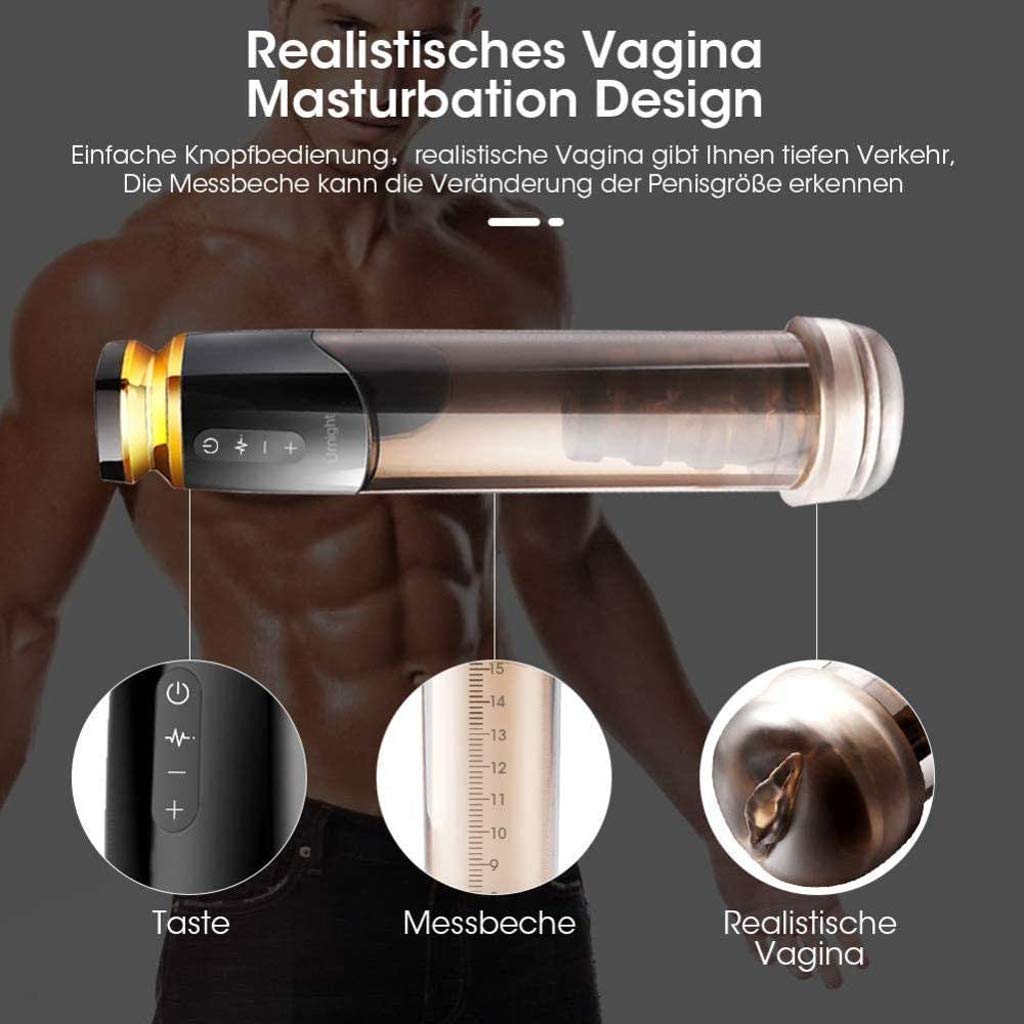 Sexy Penis-Übungsgerät, Zyledw Saugen Einziehbare Elektrische Tasse Masturbator Blowjob-Maschine, Penis Vibrator Melkmaschine Peniswachstum, Männer Tasche Vagina Sexspielzeug