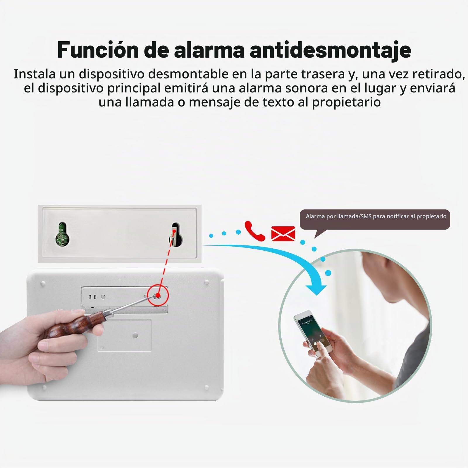 LWOHSI Alarmas Para Casa con Cámara De 3 MP,Sistema de Alarma Doméstica Inalámbrico con Alerta App,120dB Sirena,Detectores de Movimiento,Sensores de Puertas y Ventanas,Compatible con Alexa (25 Piezas)