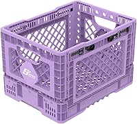 Vista 8 de Bigant Caja de plástico para leche plegable y apilable de alta resistencia, con cierre a presión, plegable, industrial, para garaje, cesta Negro