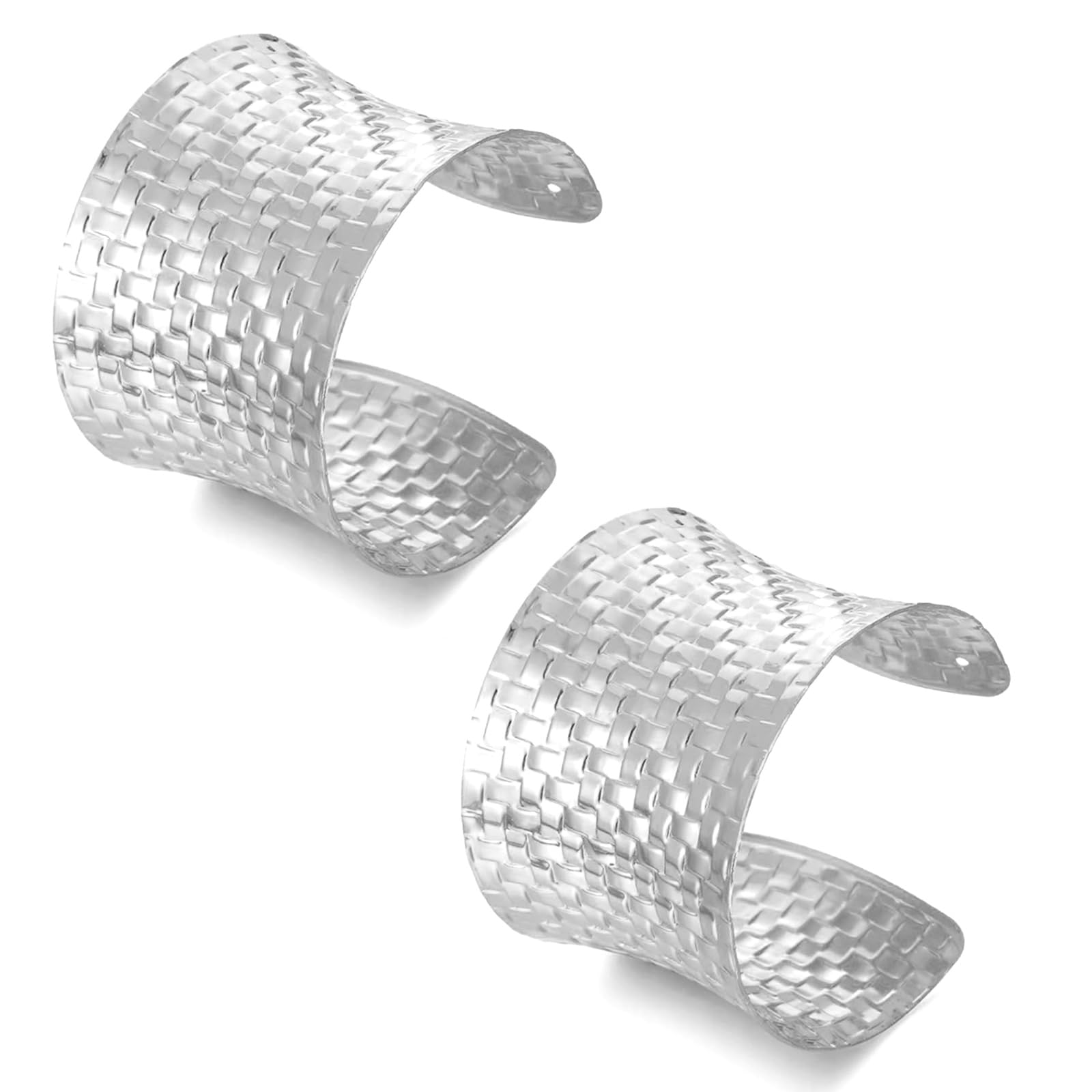 CASDAN 2Pcs Cuff Bangle Bracelets for Women Open Wide Bracelets Adjustable Wrist Cuff Wrap Bracelet