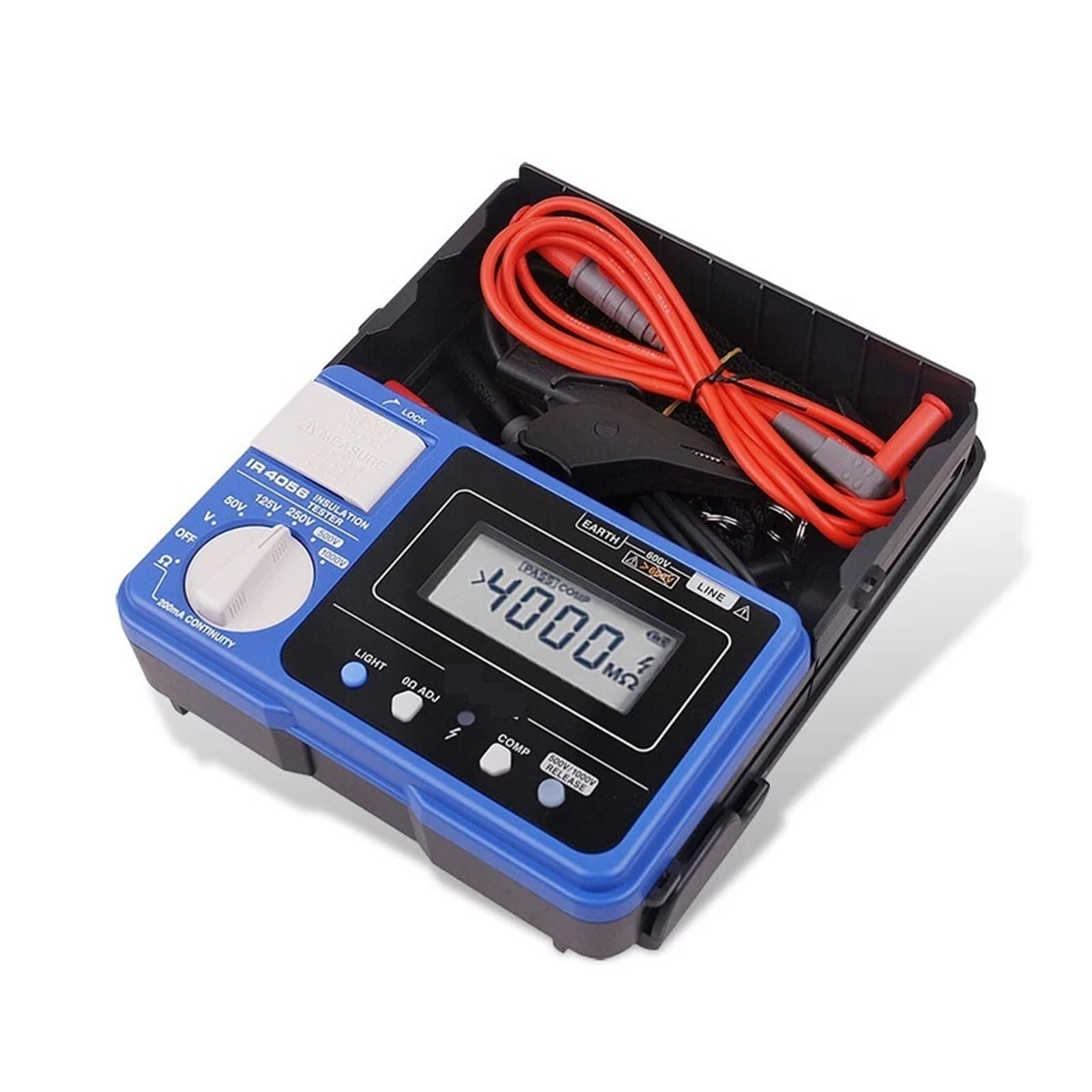 Multimetr cyfrowy, Cyfrowy tester izolacji IR4056-20, megaomomierz 50 V–1000 V dla bezpieczeństwa elektrycznego