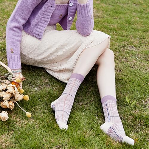 Image of Women's Crew Socks Cute Bear Cat Floral Soft Fancy Socks Gifts for Women