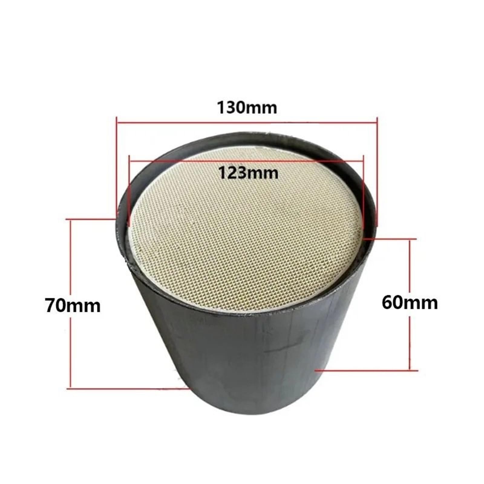 katalizator samochodowy Uniwersalny ceramiczny katalizator 130x70MM 600 CPSI zgodny z normą Euro 5, odpowiedni do pomiaru emisji spalin samochodowych