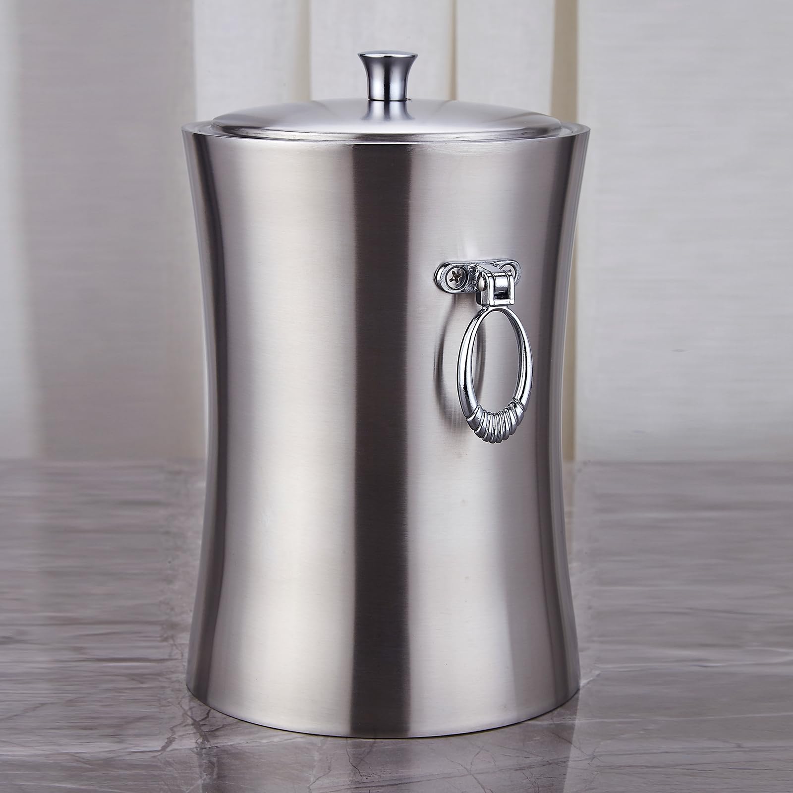 Kit Seau à Glace, 3L, Seau à Glace Double paroi en Acier Inoxydable