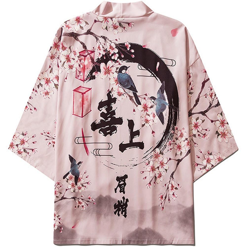 Cárdigan kimono japonés holgado para hombre que busca comodidad y ropa de calle ligera