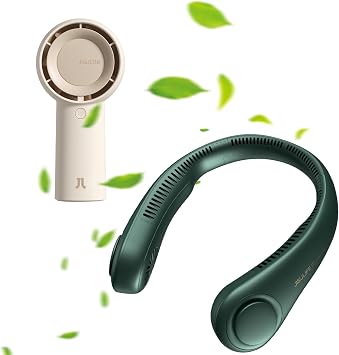 JISULIFE Handheld Turbo Fan, Nack Fan 4000mAh